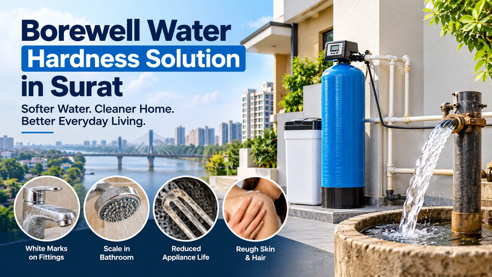 Borewell Water Hardness Solution in Surat: A Practical Guide for Homes (2026)